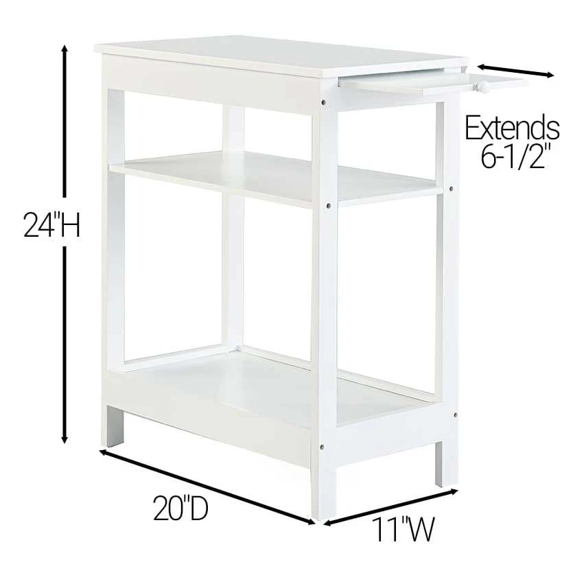 Side Table with Extension Shelf - Image 11