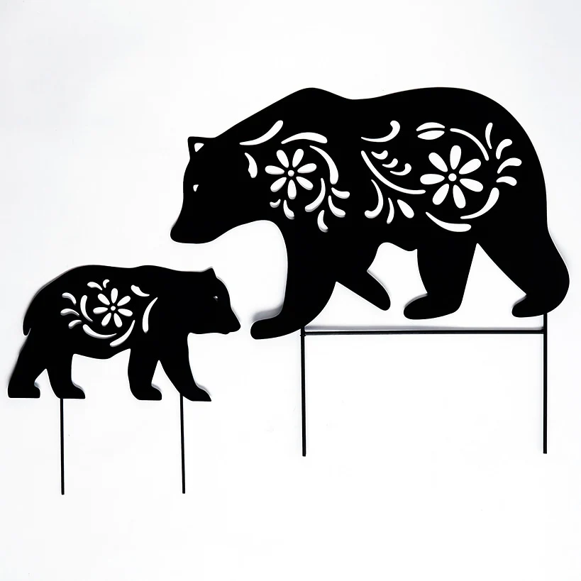 Silhouette Bear Stakes Set of 2 - Image 2
