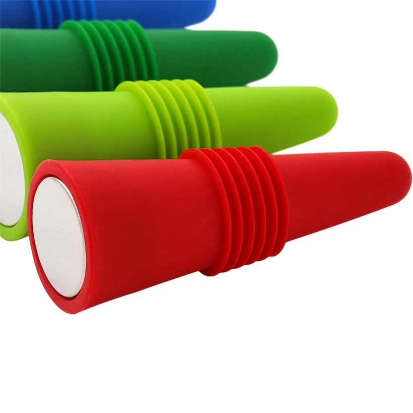 Silicone Wine Bottle Stoppers Set of 4 - Image 3
