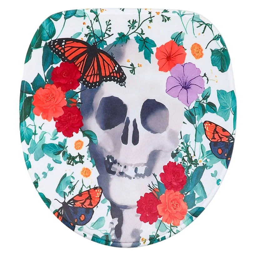 Skull, Flowers and Butterflies Halloween Bath Set 16 Pc. - Image 5