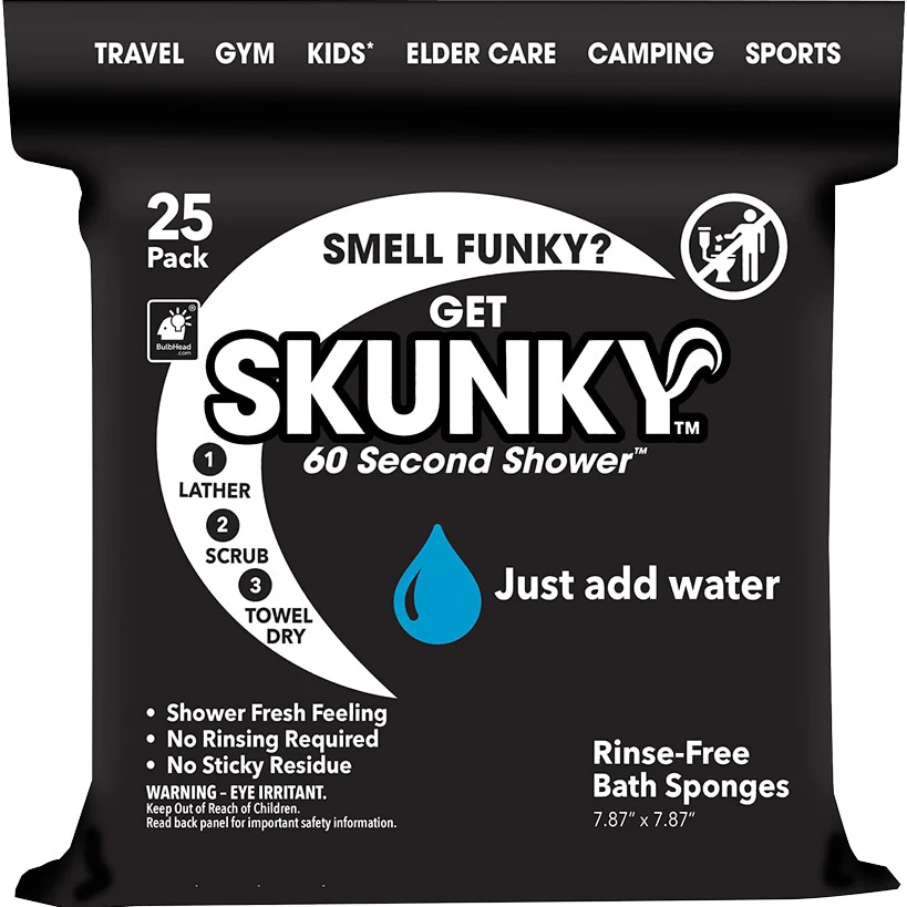 Skunky™ Disposable Bathing Sponge Wipes - Just Add Water for a Quick Clean - Image 6