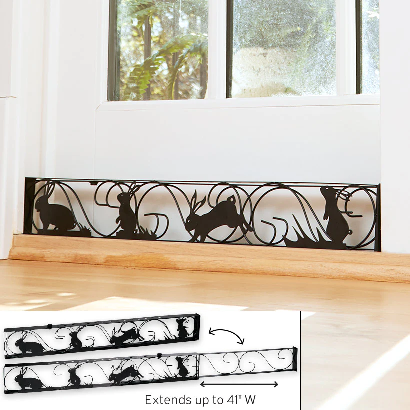 Sliding Door Lock with Decorative Bunny Design Expands 26" to 41"