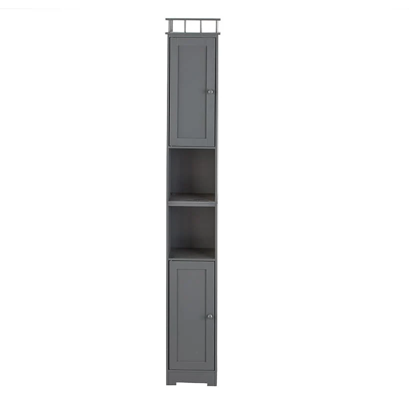 Slim Bathroom Freestanding Storage Cabinet with Shelves and Cupboards - Image 11