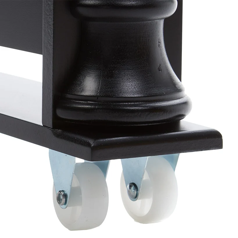 Slim Wooden Spice Rack Cabinet with Wheels - Black, Walnut or White - Image 3