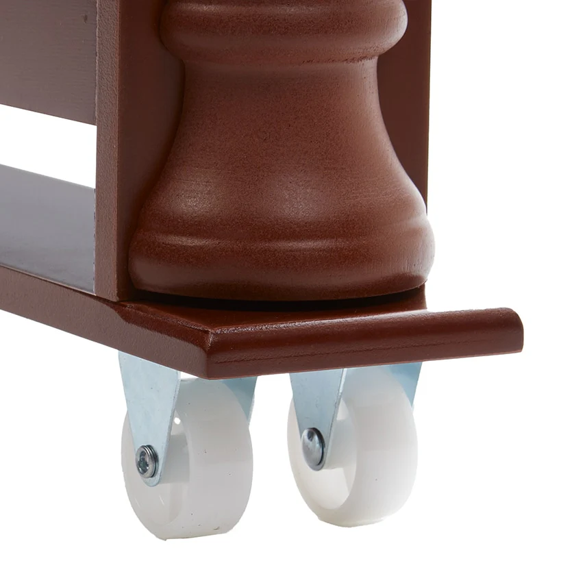 Slim Wooden Spice Rack Cabinet with Wheels - Black, Walnut or White - Image 5