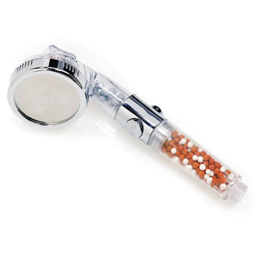 Soft Water High Pressure Shower Head - With 3 Spray Modes and Mineral Beads - Image 2