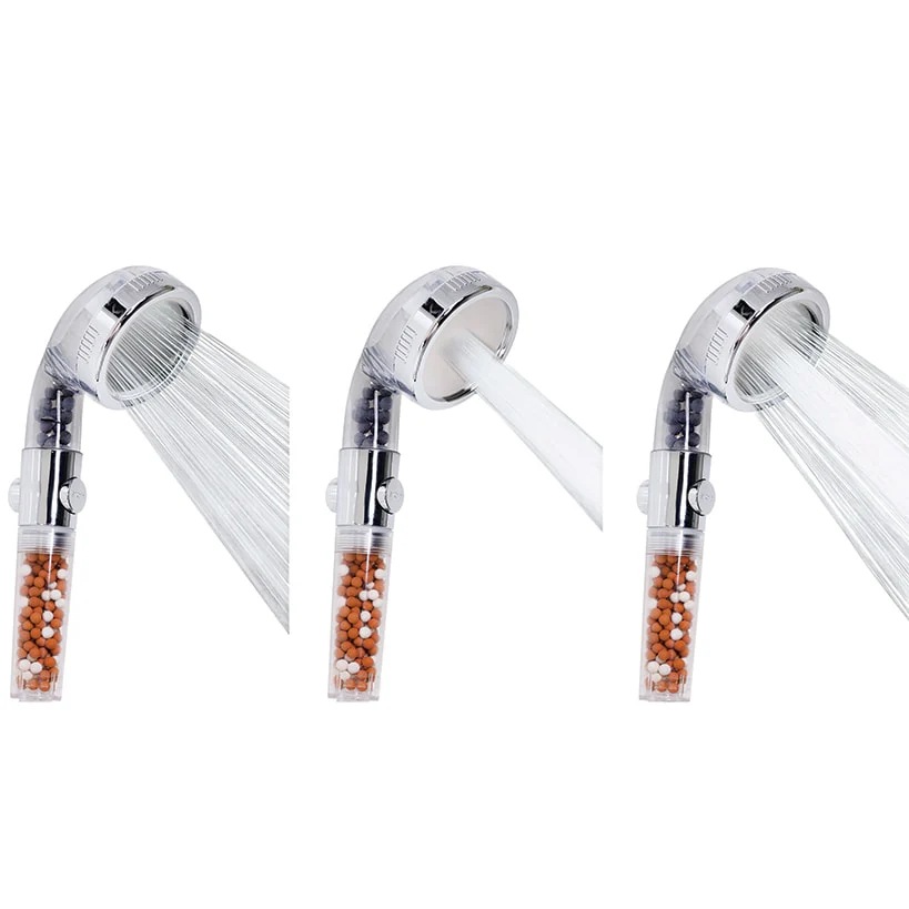Soft Water High Pressure Shower Head - With 3 Spray Modes and Mineral Beads - Image 7
