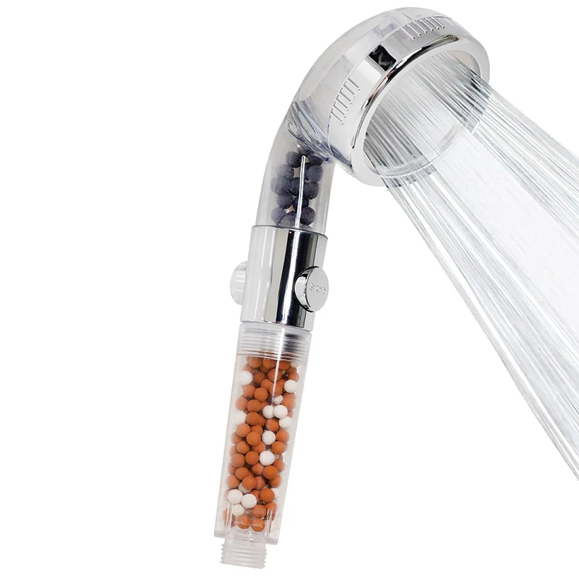 Soft Water High Pressure Shower Head - With 3 Spray Modes and Mineral Beads - Image 9