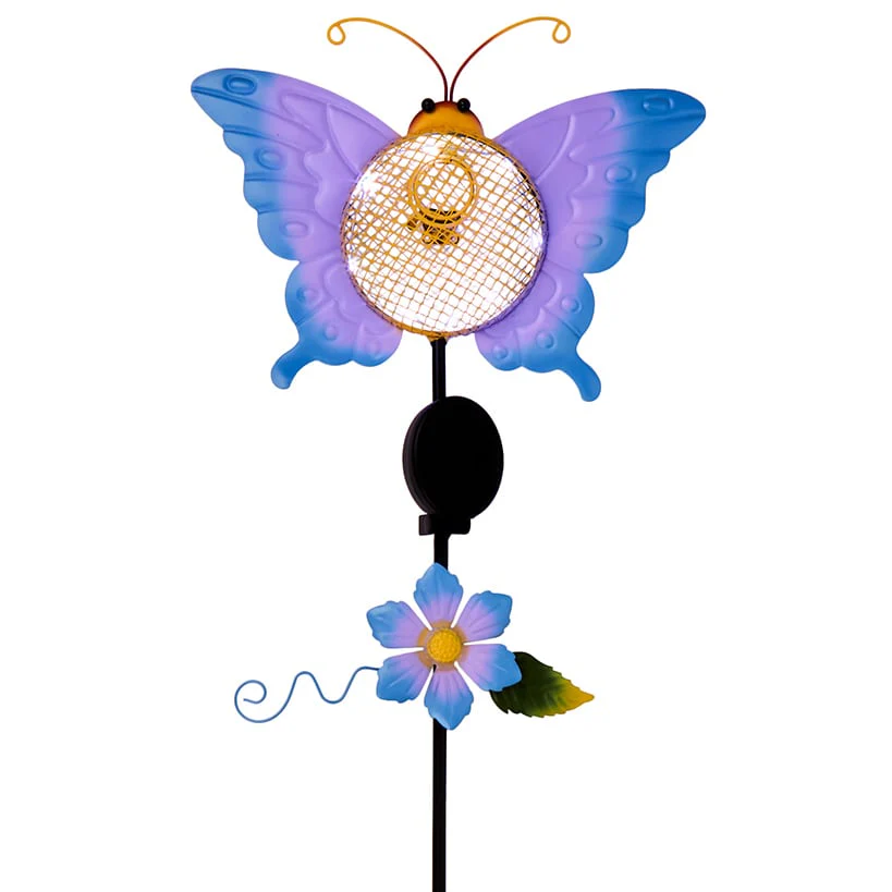 Solar Birdfeeder Stakes Flower or Butterfly - Image 6