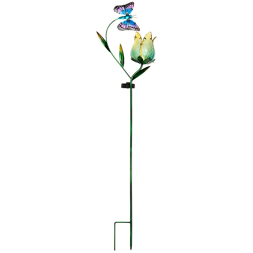 Solar Butterfly Flower Garden Stake - Image 5