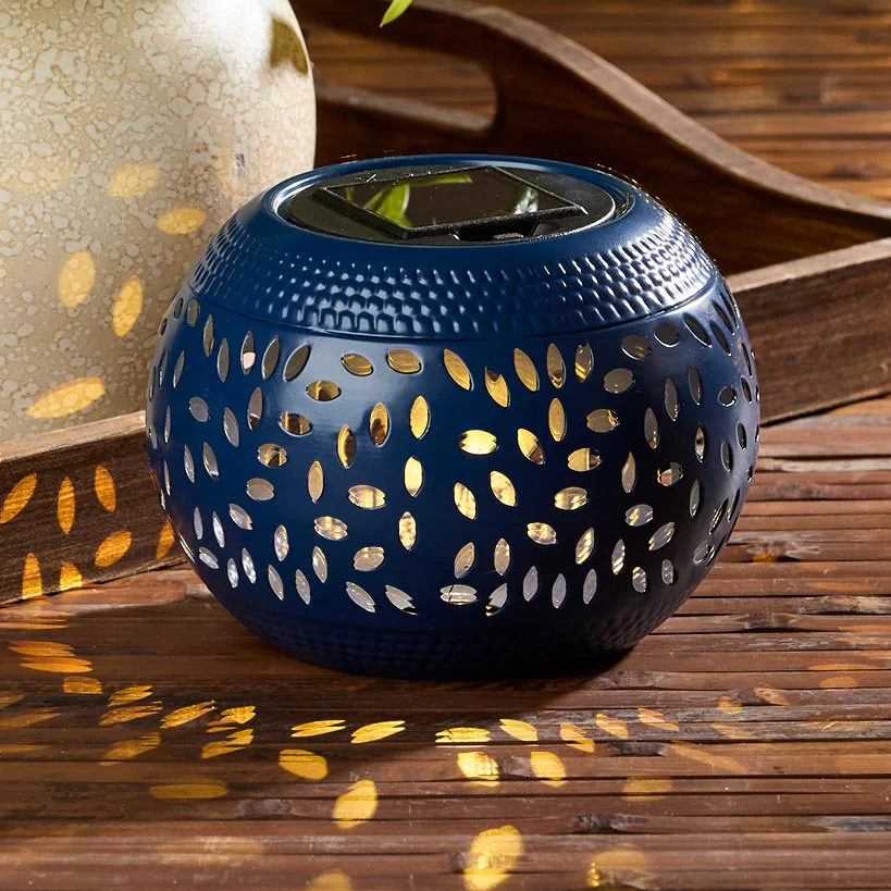 Solar Cutout Shadow Cast Round Table Lanterns - Image 4