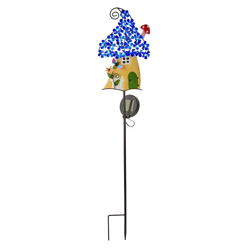 Solar Fairy Cottage House Garden Stake - Image 2
