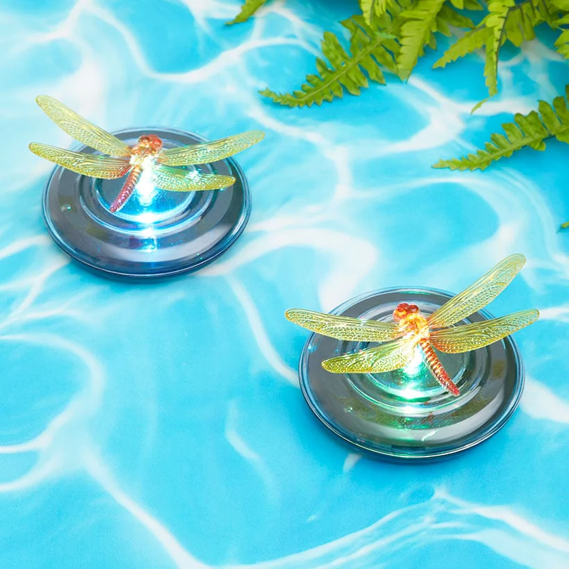 Solar Floating Color-Changing Lights - Butterfly or Dragonfly Set of 2 - Image 3