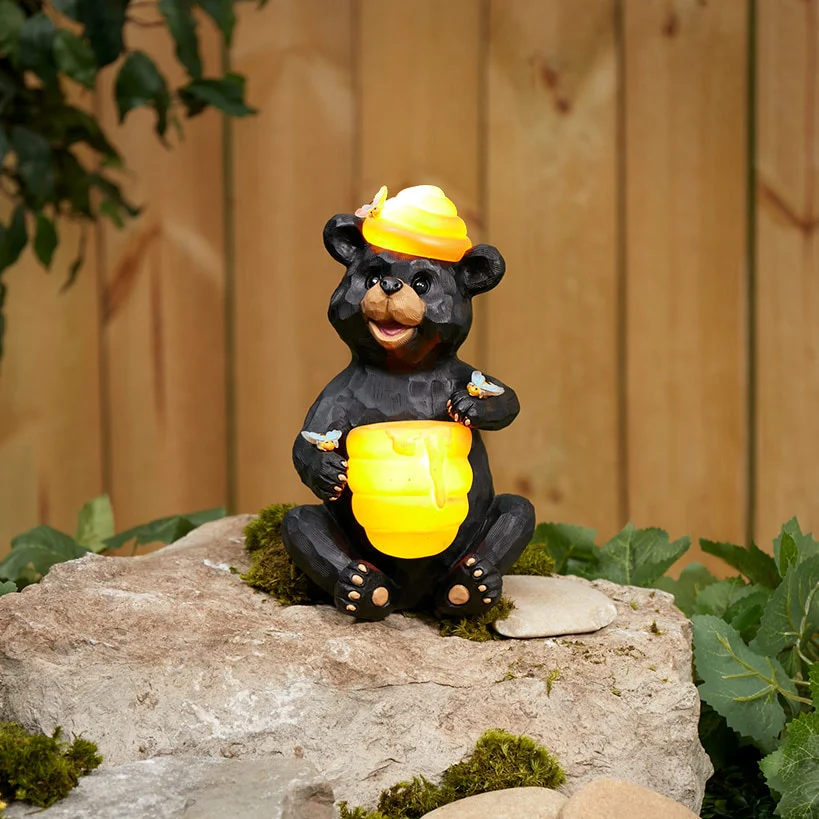 Solar Honey Bear Statue - Image 2