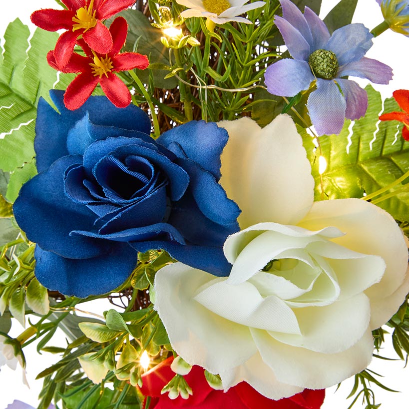 Solar Lighted Flower Garden Cross Stake - Image 2