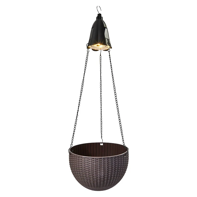 Solar Lighted Hanging Basket Planter - Image 7