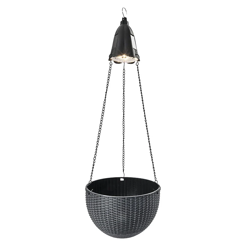 Solar Lighted Hanging Basket Planter - Image 8