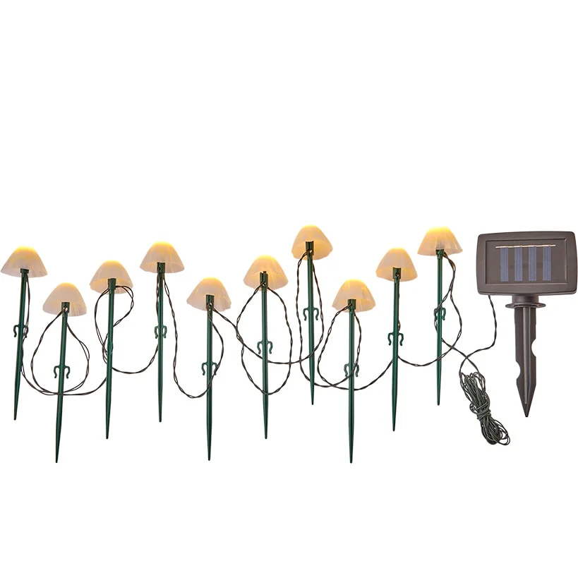 Solar Mushroom 2 In 1 String Lights With Stakes - Image 3