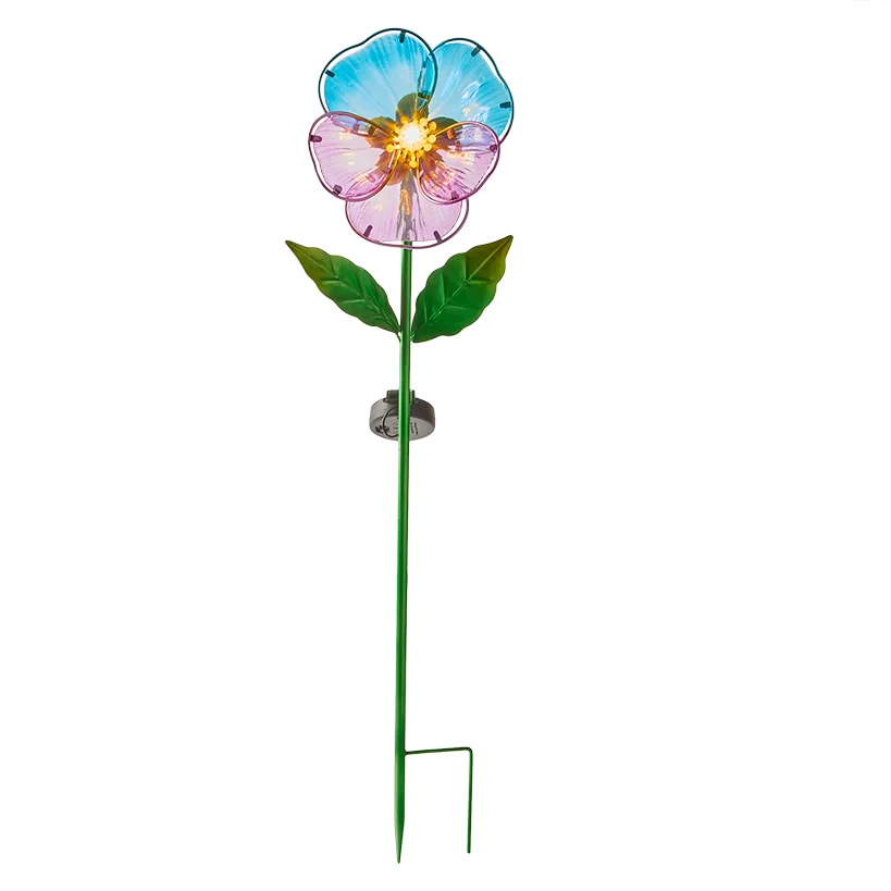 Solar Powered Floral Garden Stake Pansy or Sunflower - Image 4