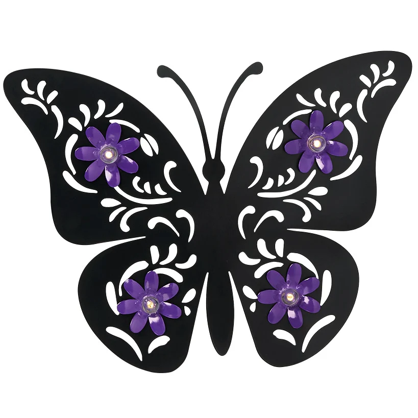 Solar Spring Silhouette Garden Stake With Flowers - Bunny or Butterfly - Image 4