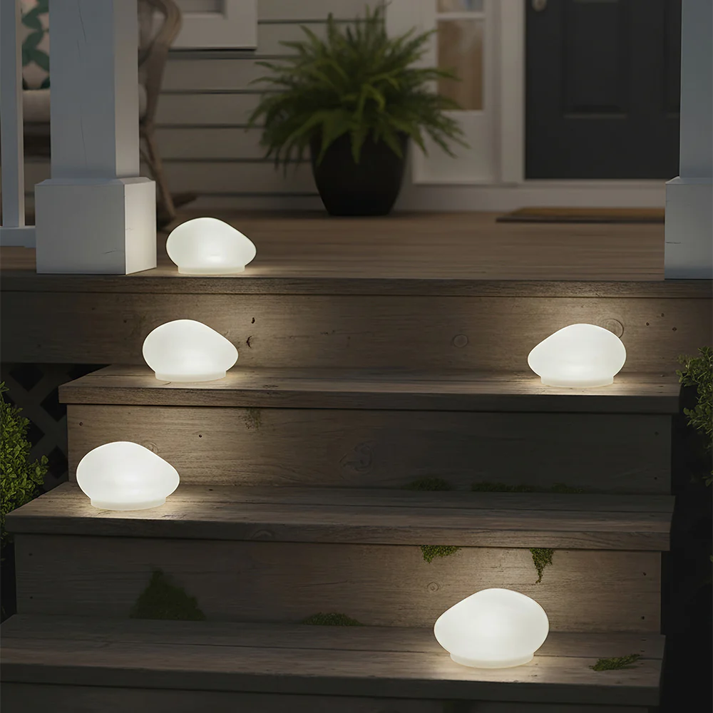 Solar White Rock Light Outdoor Decor - Image 2