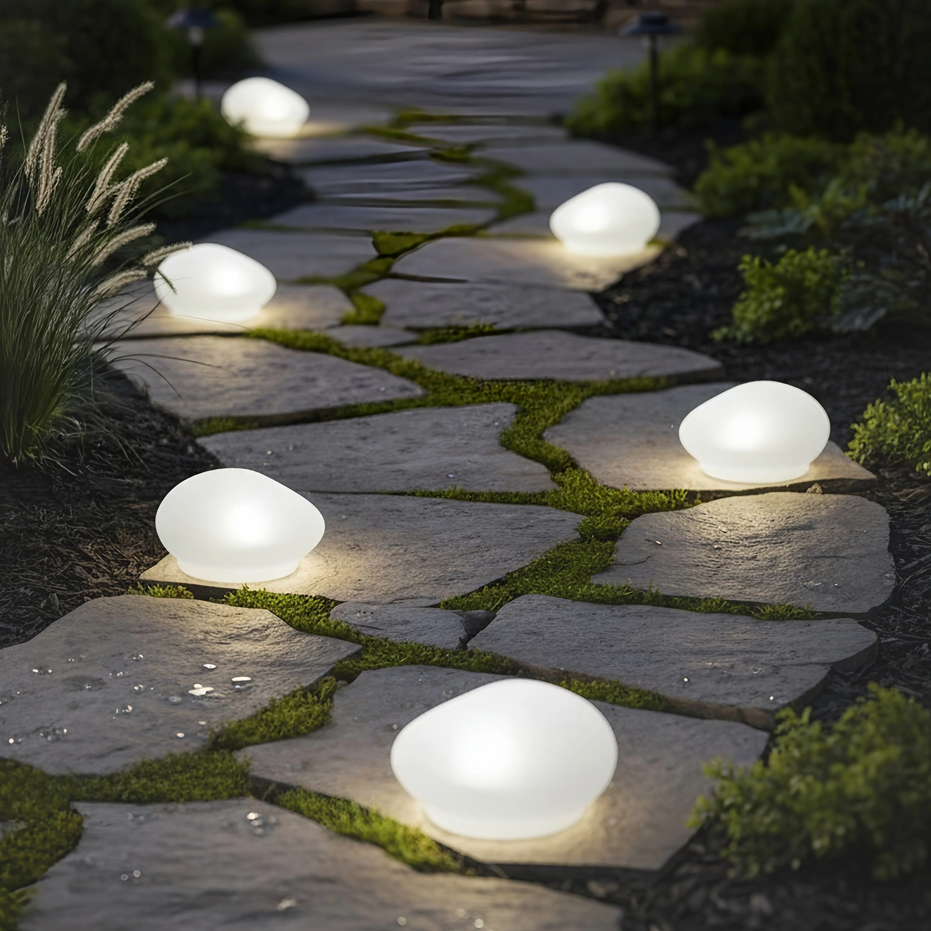 Solar White Rock Light Outdoor Decor - Image 3