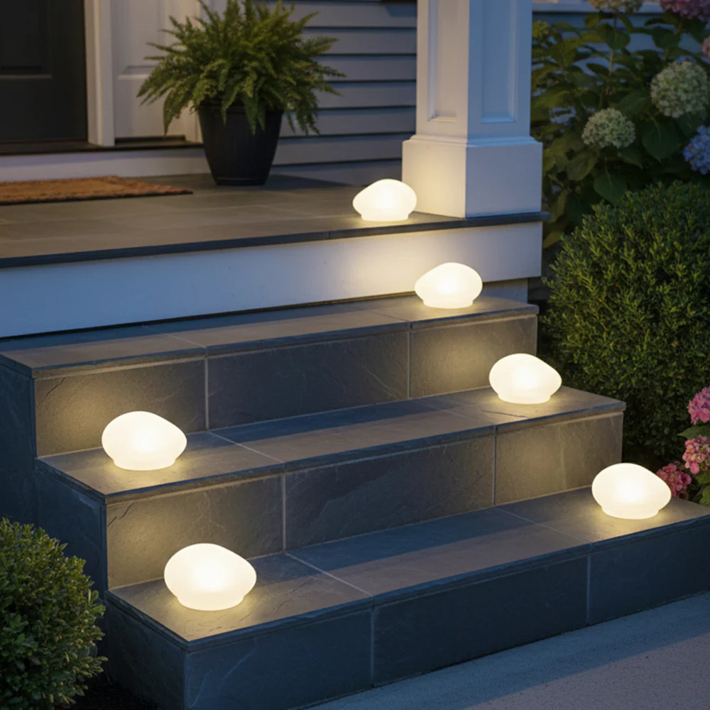 Solar White Rock Light Outdoor Decor - Image 7