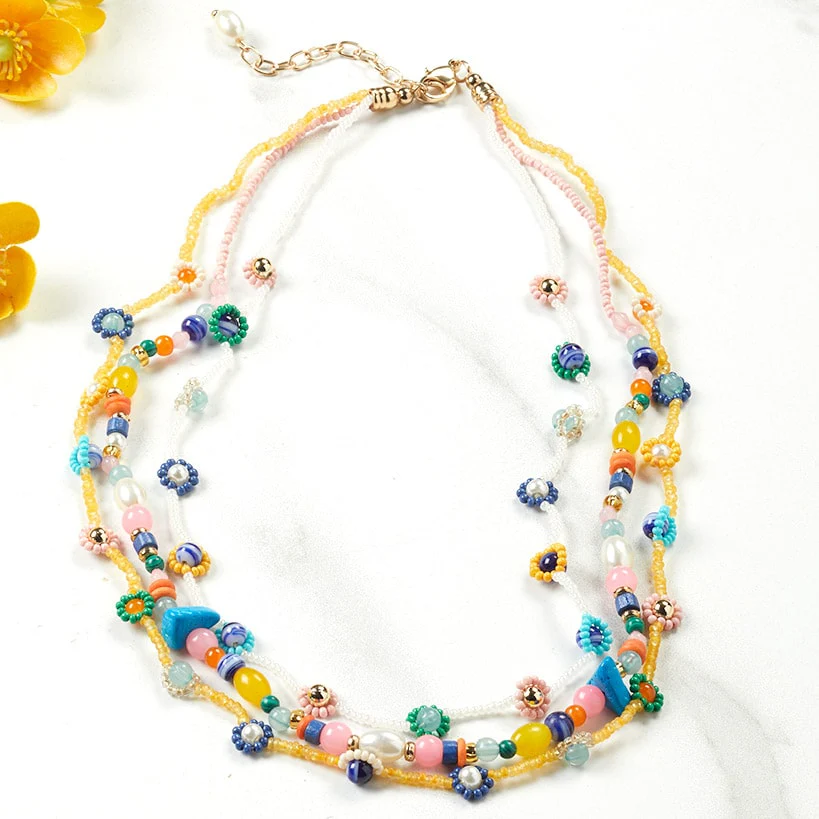 Spring Flower Beaded Jewelry - Image 5