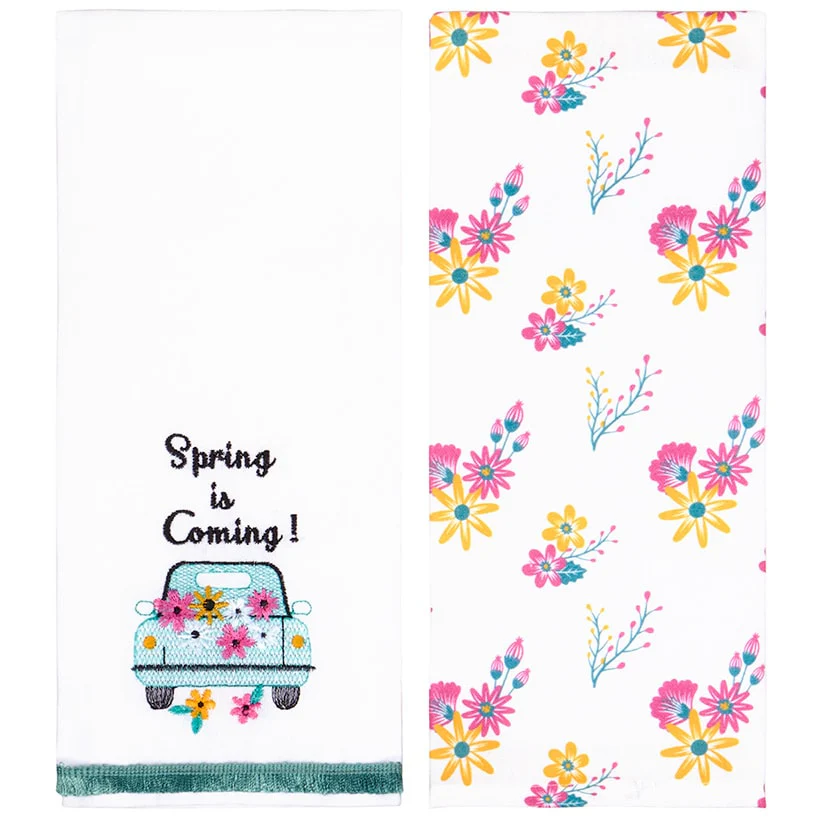 Spring Truck Embroidered Kitchen Towels, Set of 2 - Image 6