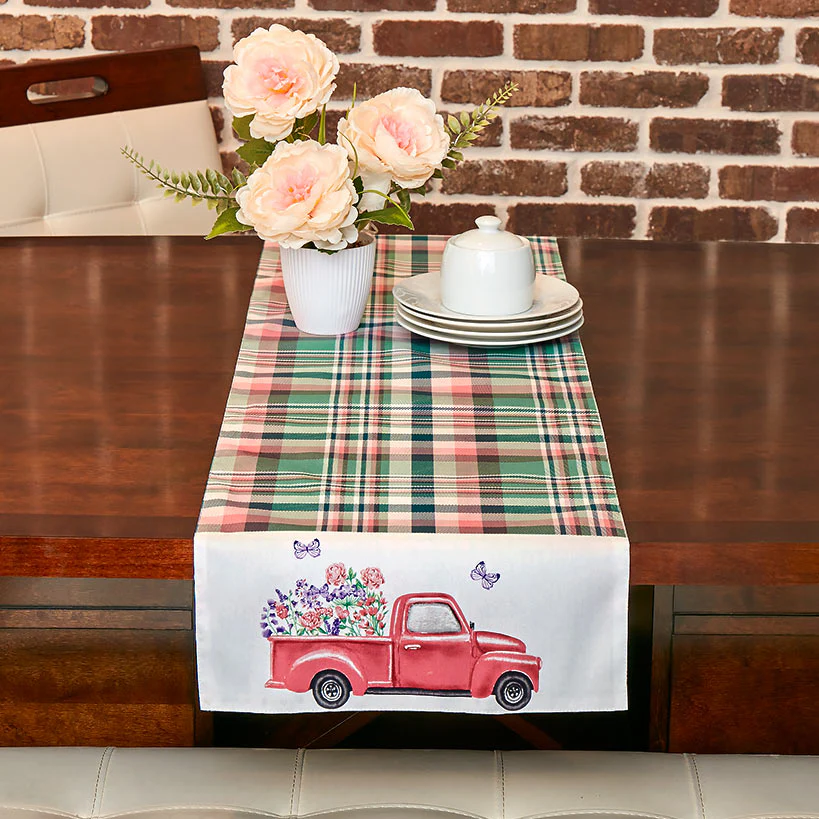 Spring Truck Table Runner or Set of 4 Placemats - Image 2
