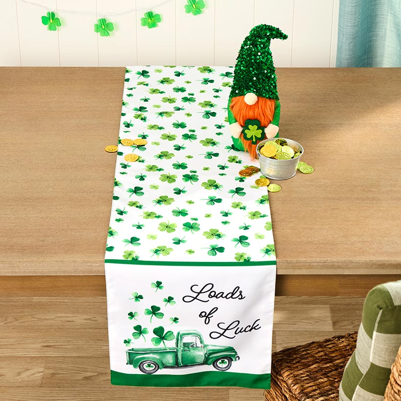 St Patrick's Day Loads of Luck Table Runner or Set of 4 Placemats - Image 2