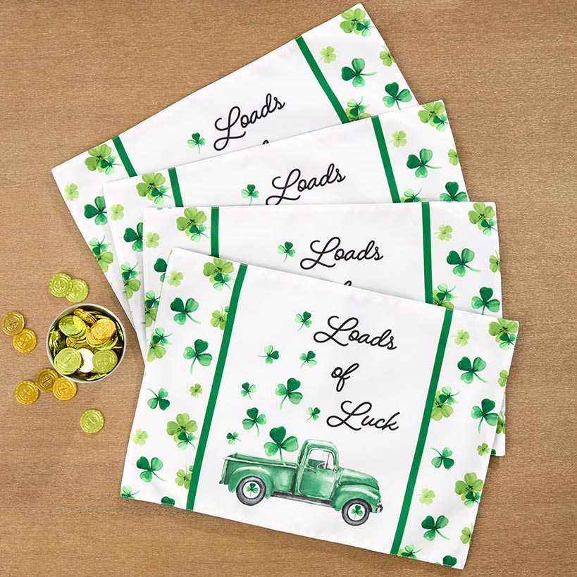 St Patrick's Day Loads of Luck Table Runner or Set of 4 Placemats - Image 3