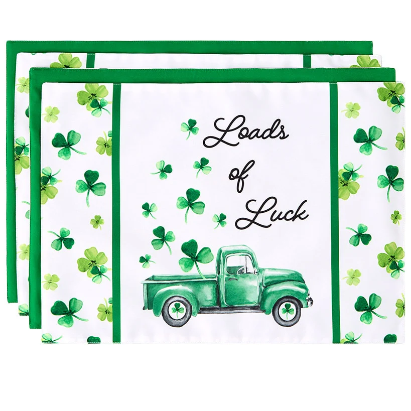 St Patrick's Day Loads of Luck Table Runner or Set of 4 Placemats - Image 6