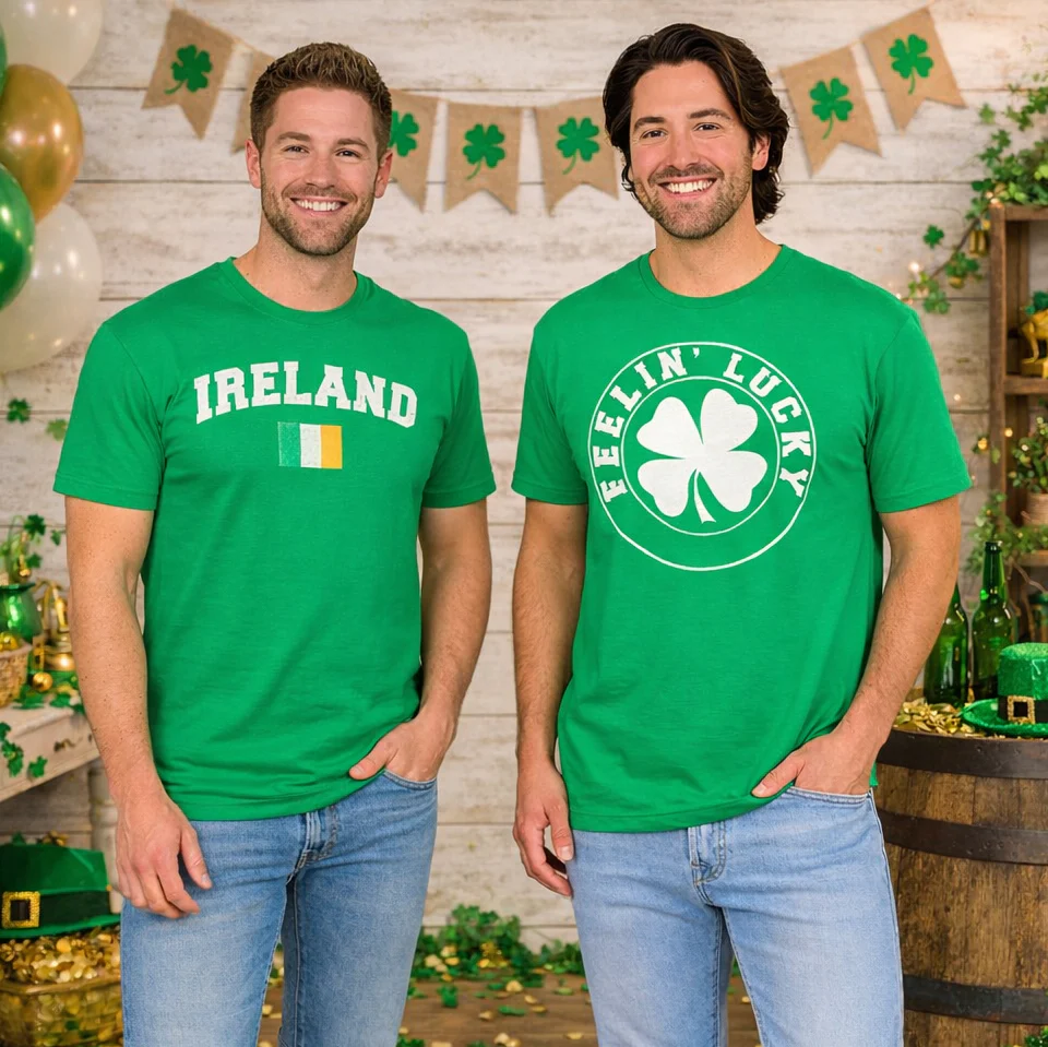 St. Patrick's Day Short Sleeve Men's T Shirt - Image 2