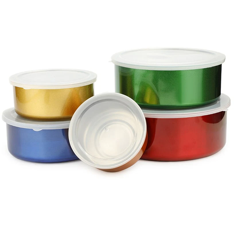 Stainless Steel Mixing Bowls Set with Lids Set of 5 - Image 5