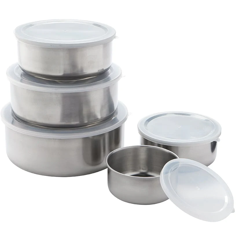 Stainless Steel Mixing Bowls Set with Lids Set of 5 - Image 8