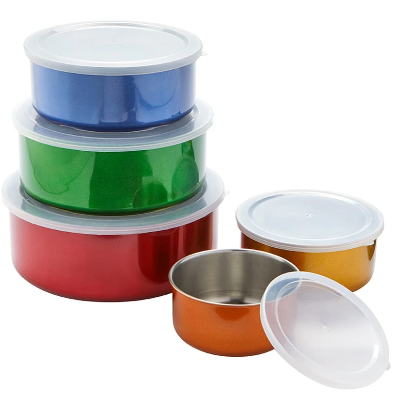 Stainless Steel Mixing Bowls Set with Lids Set of 5 - Image 9