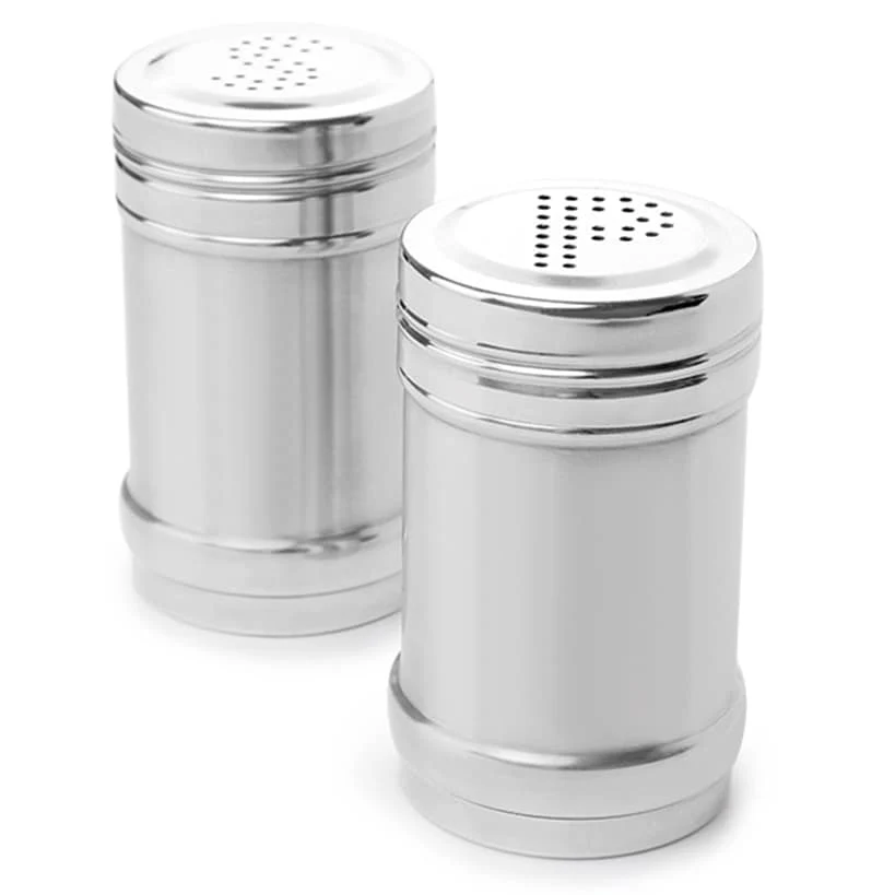 Stainless Steel Salt & Pepper Shakers - Image 2