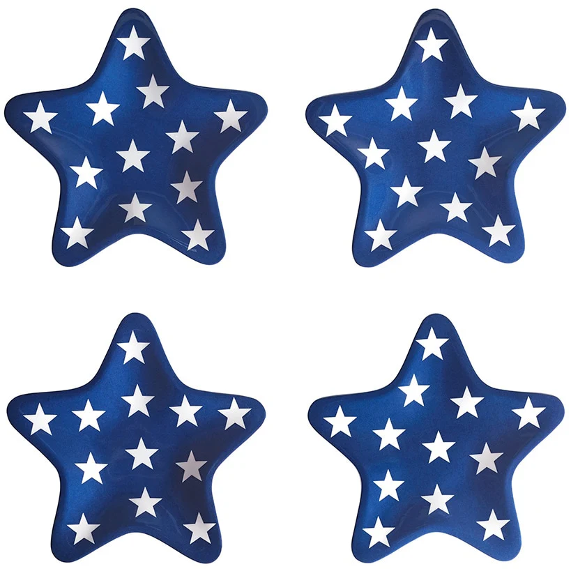 Star Shaped Melamine Appetizer Plates - Set of 4 - Image 2