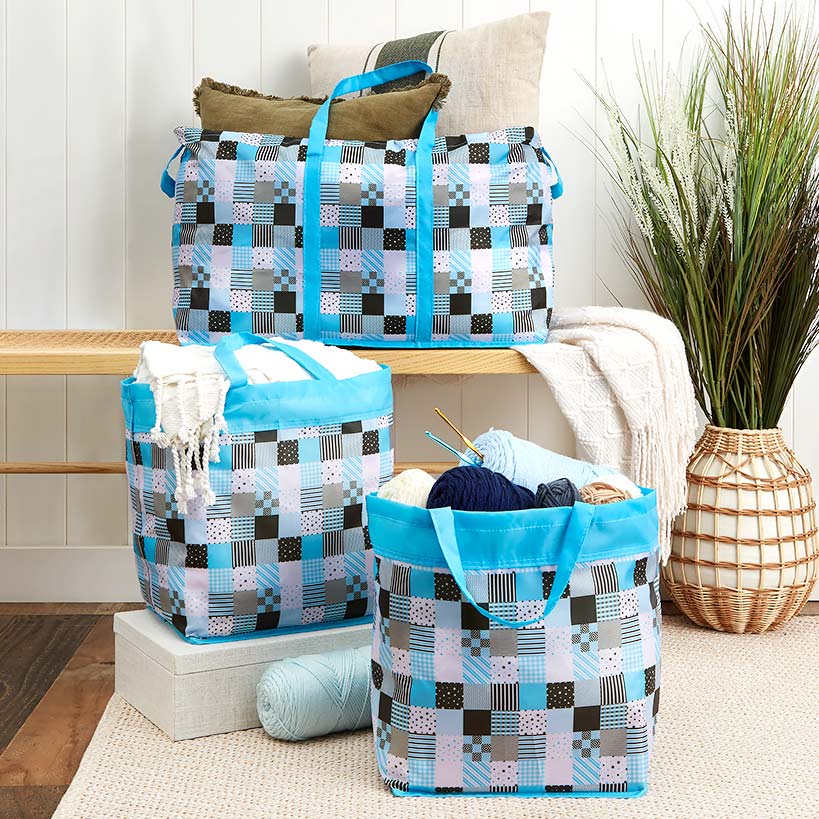 Storage Bin Totes for Home - Americana or Glamping - Set of 3 - Image 2