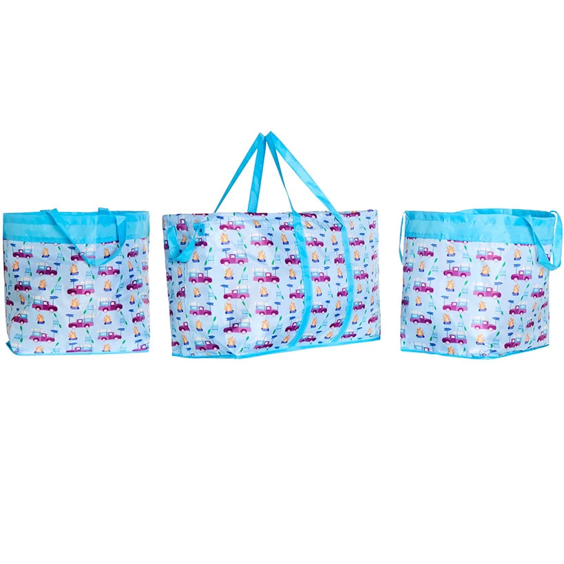 Storage Bin Totes for Home - Americana or Glamping - Set of 3 - Image 5