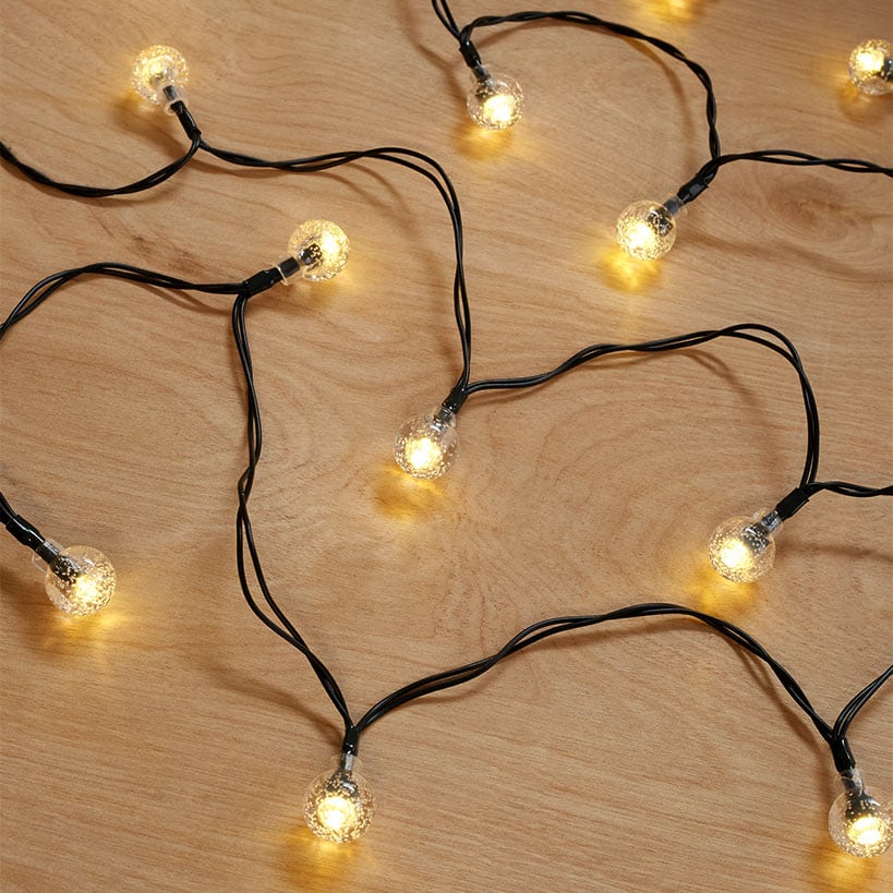 Solar Globe String Lights With Crackle Effect - Image 3