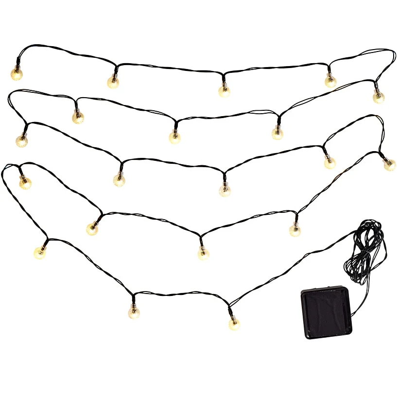 Solar Globe String Lights With Crackle Effect - Image 4