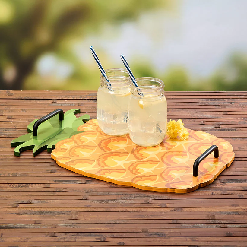 Summertime Fruits Wood Serving Tray - Lemon or Pineapple - Image 3