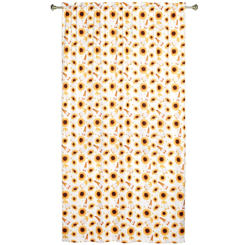 Sunflowers and Gnomes Window Panel 50" x 84" - Image 2