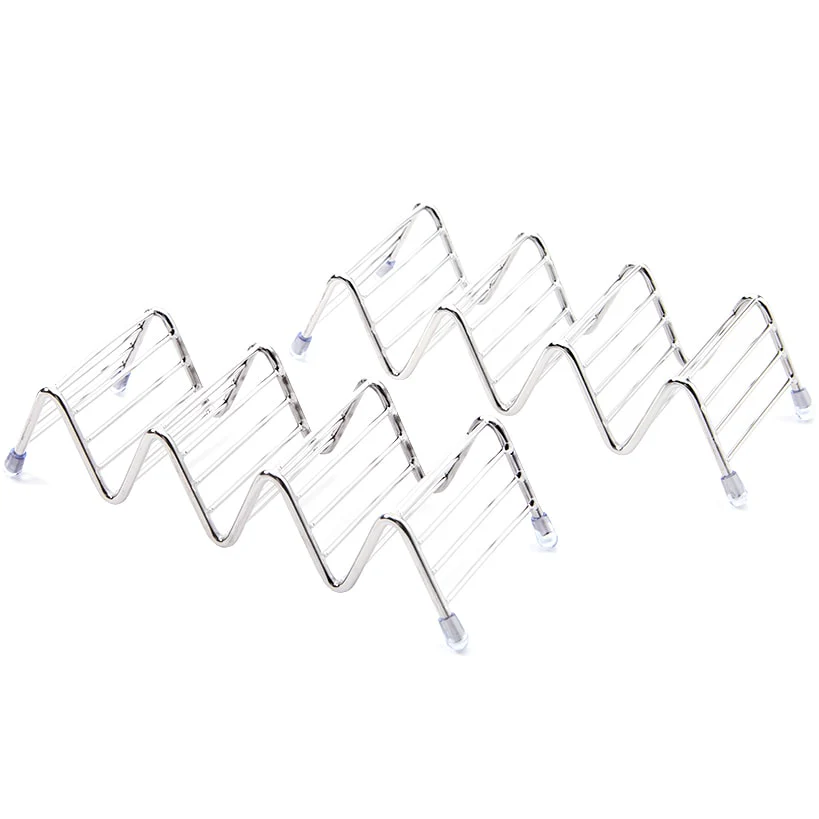 Taco Holder Stand Stainless Steel Set of 2 - Image 5