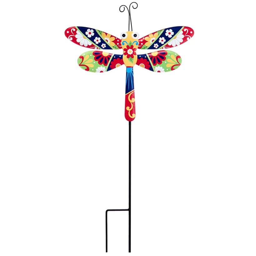 Talavera-Inspired Garden Stakes-Butterfly or Hummingbird - Image 4
