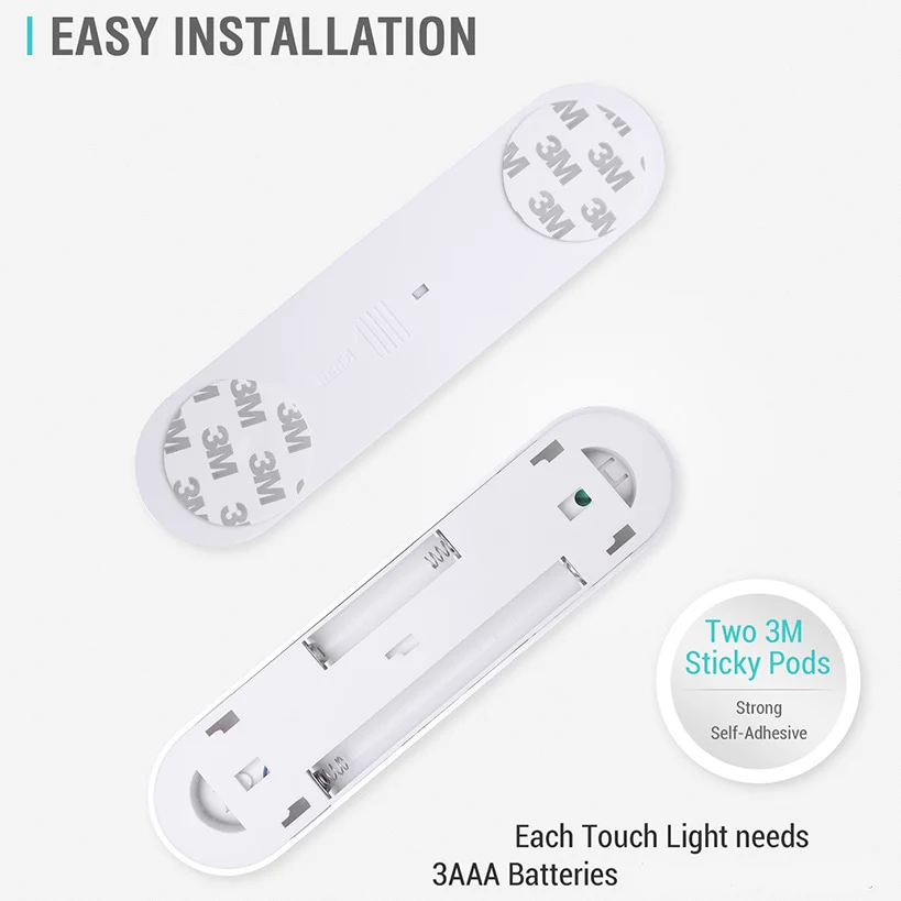 Tap Closet Lights One Touch Light Battery Operated Stick On - Image 4