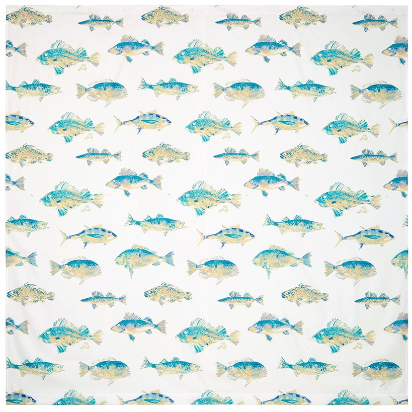 Tisa Fish Shower Curtain, Bath Rug, Hand Towels, Valance, or Hooks - Image 3