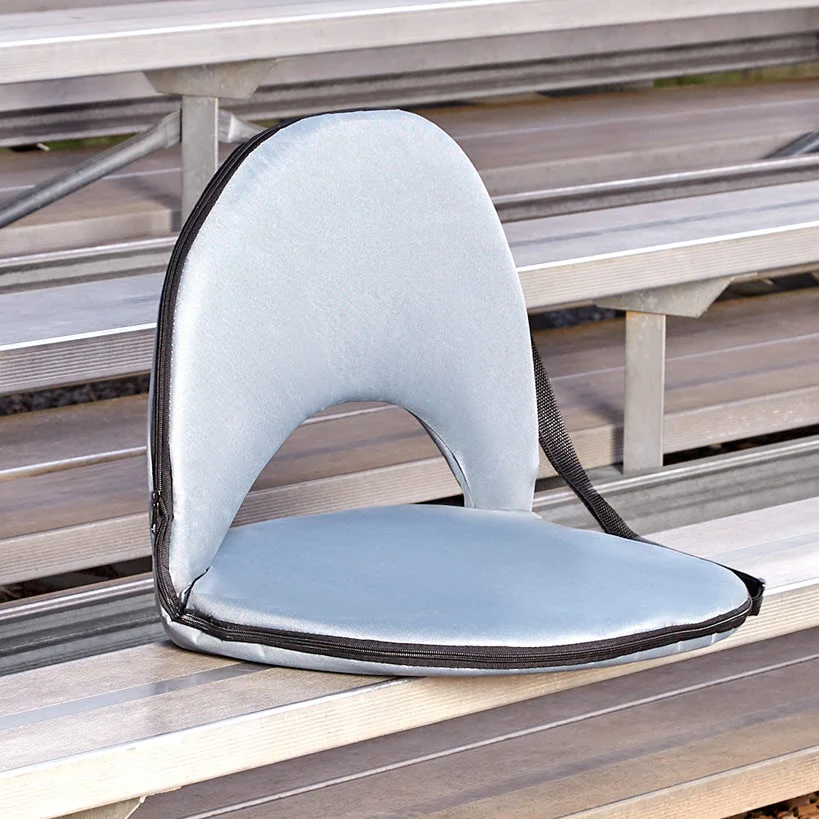 Travel Folding Cushioned Seat 5 Adjustable Positions Blue Or Gray - Image 3